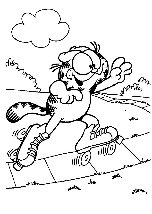 Plansa de colorat cu Garfield 16 8